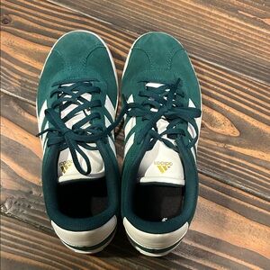 Adidas Men's Teal and White Sneakers
